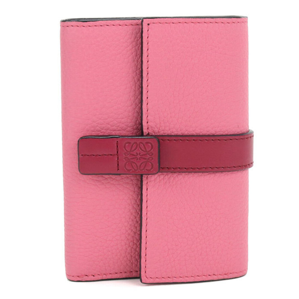 LOEWE Tri-fold Wallet C660S86X04 Vertical Anagram Women's Pink